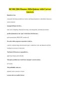 BCOR 2204 Finance 2026-Quizzes with Correct&NewLine;Answers