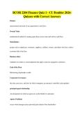 BCOR 2204 Finance Quiz 1 - CU Boulder 2026-&NewLine;Quizzes with Correct Answers