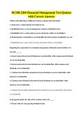 BCOR 2204 Financial Management Test Quizzes&NewLine;with Correct Answers
