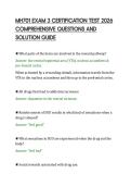 MH701 EXAM 2 STUDY GUIDE 2026&NewLine;VERIFIED QUESTIONS AND ANSWERS&NewLine;OUTLINE PACK&NewLine;