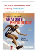 TEST BANK For Anthony&rsquo;s Textbook of Anatomy and Physiology&comma; 21st Edition by Patton&comma; Verified Chapters 1 - 48&comma;Latest version &lpar;June 2026&rpar;