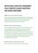 MH701 EXAM 3 PRACTICE ASSESSMENT&NewLine;2026 COMPLETE SOLVED QUESTIONS&NewLine;AND MODEL RESPONSES&NewLine;