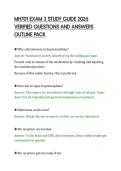 MH701 EXAM 3 STUDY GUIDE 2026&NewLine;VERIFIED QUESTIONS AND ANSWERS&NewLine;OUTLINE PACK&NewLine;