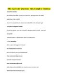 BIO 322 Test 5 Questions with Complete Solutions