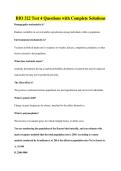 BIO 322 Test 4 Questions with Complete Solutions