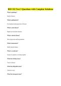 BIO 322 Test 3 Questions with Complete Solutions