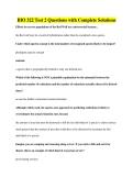 BIO 322 Test 2 Questions with Complete Solutions