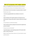 BIO 322 Test Questions with Complete Solutions