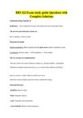 BIO 322 Exam study guide Questions with&NewLine;Complete Solutions