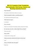 BIO 131 Cumulative Final&colon; Foundations&comma;&NewLine;Macromolecules&comma; Cells&comma; Energy&comma; Genetics&comma; and&NewLine;Physiology Questions&sol;Answers