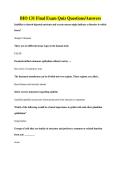 BIO 131 Final Exam Quiz Questions&sol;Answers