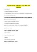 BIO 131- Exam 2 Quizzes Latest 2026 With&NewLine;Answers
