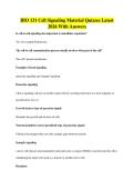 BIO 131 Cell Signaling Material Quizzes Latest&NewLine;2026 With Answers