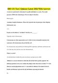 BIO 131 Test 2 Quizzes Latest 2026 With Answers