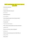 BCOT exam Questions with Correct Answers &vert;&NewLine;Latest 2026