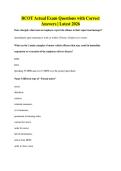 BCOT Actual Exam Questions with Correct&NewLine;Answers &vert; Latest 2026