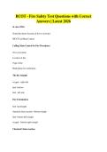 BCOT - Fire Safety Test Questions with Correct&NewLine;Answers &vert; Latest 2026