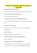 BCOT Gen 2 Questions with Correct Answers &vert;&NewLine;Latest 2026
