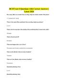 BCOT test 4 Questions with Correct Answers &vert;&NewLine;Latest 2026