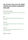 MHA 702 EXAM 4 2026 ACTUAL TEST VERIFIED&NewLine;QUESTIONS AND ANSWERS COMPREHENSIVE&NewLine;STUDY GUIDE&NewLine;