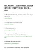 MHA 702 EXAM 4 2026 COMPLETE QUESTION&NewLine;SET AND CORRECT ANSWERS GRADED A&NewLine;PLUS&NewLine;