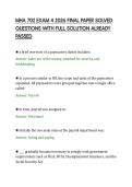 MHA 702 EXAM 4 2026 FINAL PAPER SOLVED&NewLine;QUESTIONS WITH FULL SOLUTION ALREADY&NewLine;PASSED&NewLine;