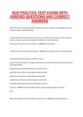 HUD Practice Test Exams &ndash; Verified Questions and Correct Answers &ndash; Complete Exam Preparation Material