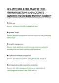 MHA 702 EXAM 4 2026 PRACTICE TEST&NewLine;PREMIUM QUESTIONS AND ACCURATE&NewLine;ANSWERS ONE HUNDRED PERCENT CORRECT