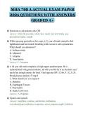 MHA 708 A ACTUAL EXAM PAPER&NewLine;2026 QUESTIONS WITH ANSWERS&NewLine;GRADED A&plus;