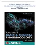 TEST BANK For Katzung's Basic and Clinical Pharmacology&comma; 16th Edition By &lbrace;Todd W&period; Vanderah&comma; 2024&comma;&rcub; Verified Chapters 1 - 66&comma; Complete Newest Version&NewLine;