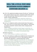 MHA 708 A FINAL TEST 2026&NewLine;QUESTIONS WITH CORRECT&NewLine;ANSWERS GRADED A&plus;&NewLine;