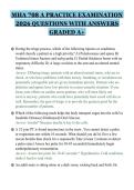 MHA 708 A PRACTICE EXAMINATION&NewLine;2026 QUESTIONS WITH ANSWERS&NewLine;GRADED A&plus;&NewLine;