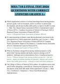 MHA 710 2 FINAL TEST 2026&NewLine;QUESTIONS WITH CORRECT&NewLine;ANSWERS GRADED A&plus;&NewLine;