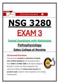 NSG 3280 Exam 3 &ndash; Pathophysiology &ndash; &lpar;2026&rpar; Actual Questions & Answers &lpar;Galen College of Nursing&rpar;