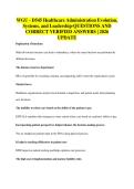 BUNDLE OF WGU D545 Healthcare Administration Exams all with  QUESTIONS WITH 100&percnt; CORRECT ANSWERS&excl;&excl; 2025