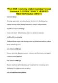 WGU D638 Monitoring Student Learning Through&NewLine;Assessment 2- WITH CORRECT VERIFIED&NewLine;SOLUTIONS &vert; 2026 UPDATE