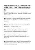 MHA 710 EXAM 3 2026 FULL QUESTIONS AND&NewLine;VERIFIED 100&percnt; CORRECT ANSWERS GRADED&NewLine;A&plus;