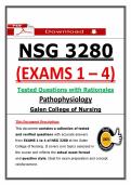 NSG 3280 Exams 1&ndash;4 &ndash; Pathophysiology &ndash; &lpar;2026&rpar; Actual Questions & Answers &lpar;Galen College of Nursing&rpar;