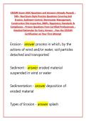 CESSWI Exam 2026 Questions and Answers &lpar;Already Passed&rpar; &ndash; 500&plus; Real Exam-Style Practice Questions Covering Soil Erosion&comma; Sediment Control&comma; Stormwater Management&comma; Construction Site Inspection&comma; BMPs&comma; Regulatory Standards & Compliance &ndash; Proven Questions from