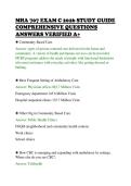 MHA 707 EXAM C 2026 STUDY GUIDE&NewLine;COMPREHENSIVE QUESTIONS&NewLine;ANSWERS VERIFIED A&plus;&NewLine;