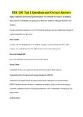 EDU 201 Test 1 Questions and Correct Answers