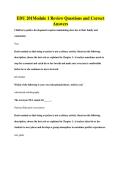 EDU 201Module 1 Review Questions and Correct&NewLine;Answers