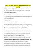 BUNDLE OF EDU 201  EXAMS QUESTIONS AND ANSWERS