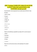 EPIC Training COMPLETE &lpar;2026&rpar; EXAM WITH&NewLine;LATEST UPDATED &lpar;QUESTIONS AND&NewLine;ANSWERS&rpar; already passed&excl;&excl;