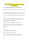 EPIC Training Test 2-Questions and Answers&NewLine;100&percnt; Correct