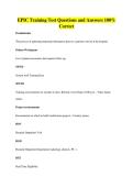 EPIC Training Test Questions and Answers 100&percnt;&NewLine;Correct