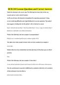 HCR 210 Lessons Questions and Correct Answers
