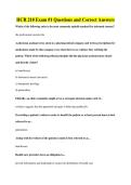 BUNDLE OF HCR 210 EXAMS QUESTIONS AND ANSWERS