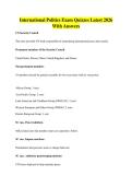 International Politics Exam Quizzes Latest 2026&NewLine;With Answers