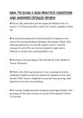 MHA 710 EXAM 3 2026 PRACTICE QUESTIONS&NewLine;AND ANSWERS DETAILED REVIEW